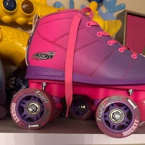 Pink and Purple Kids Roller Skates